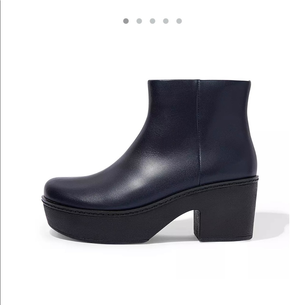 FITFLOP Pilar Leather Platform Ankle Boots